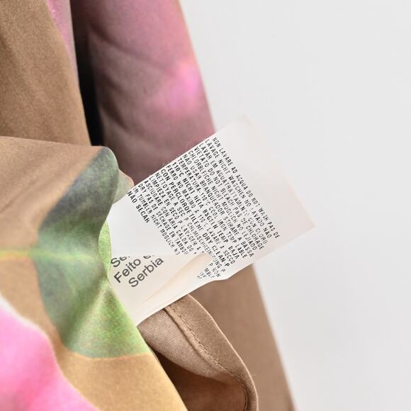 Vtg Y2k ROBERTO CAVALI Womens Silk Top Size 8 Floral Satin V Neck Button Fairy - Picture 8 of 13